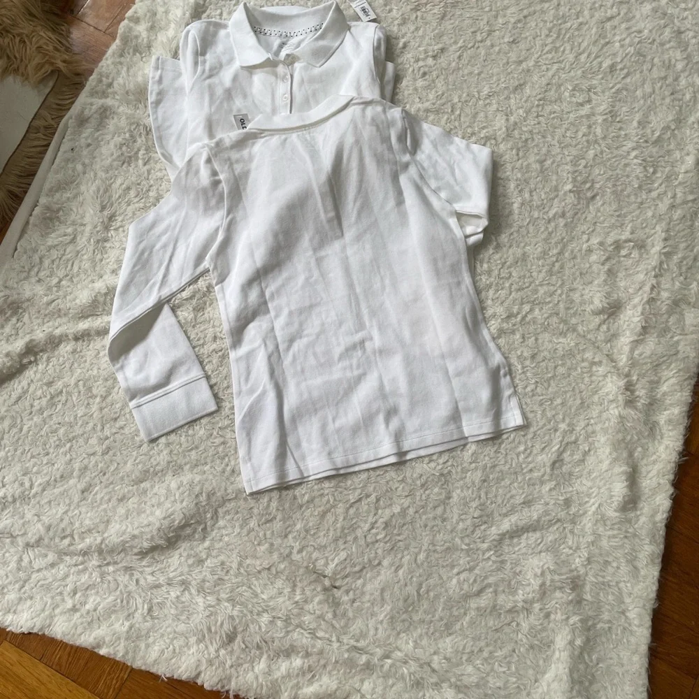 Old Navy Kids White Polo Shirts bundle 2 pieces